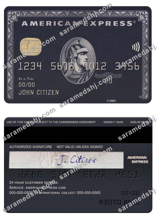 USA JP Morgan Chase bank american express black card